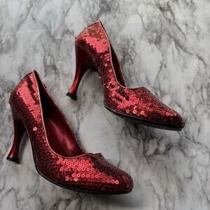 Hot Topic Red Sequin Heels